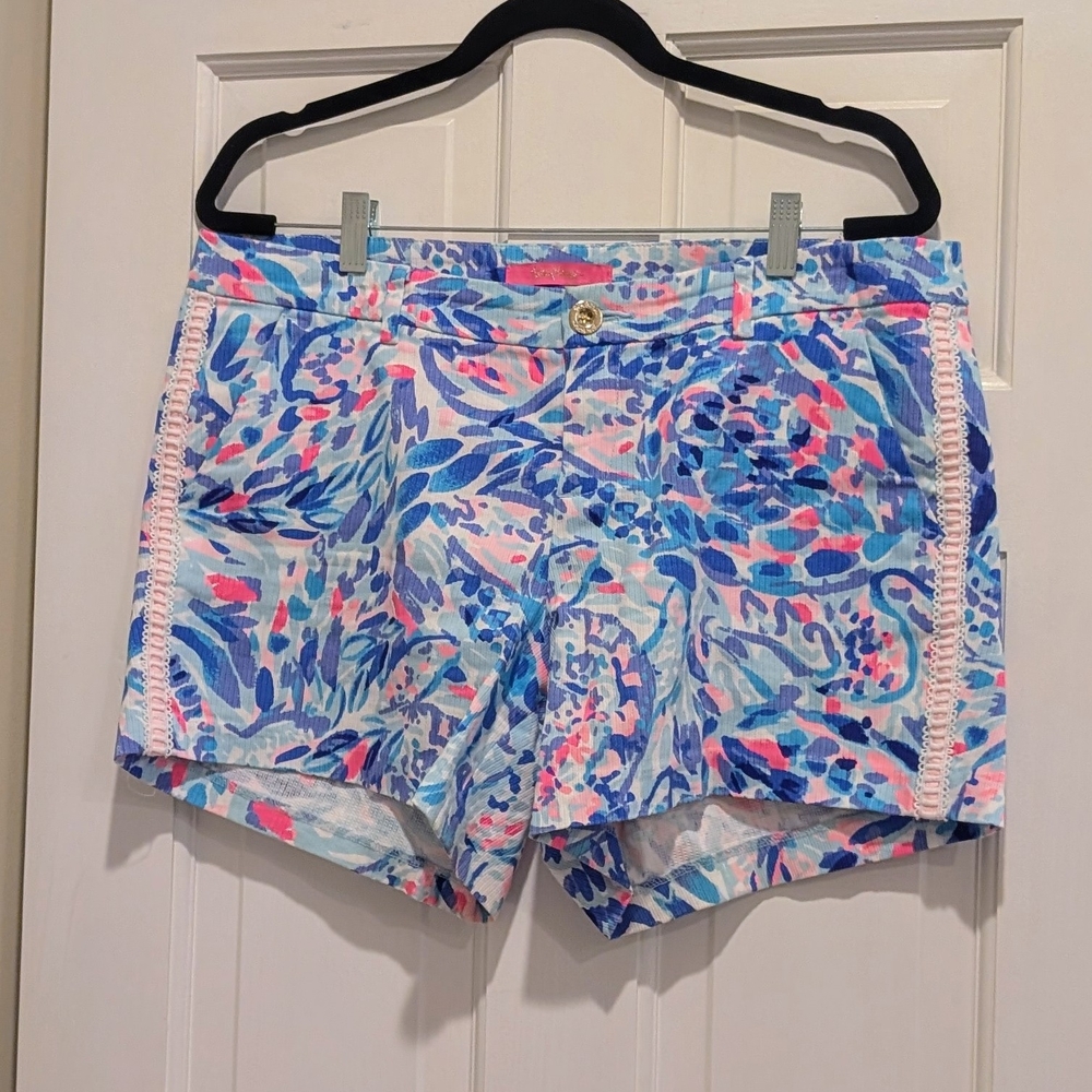 Lilly Pulitzer Callahan Shorts with Lace Size 12 Breakwater Party Wave